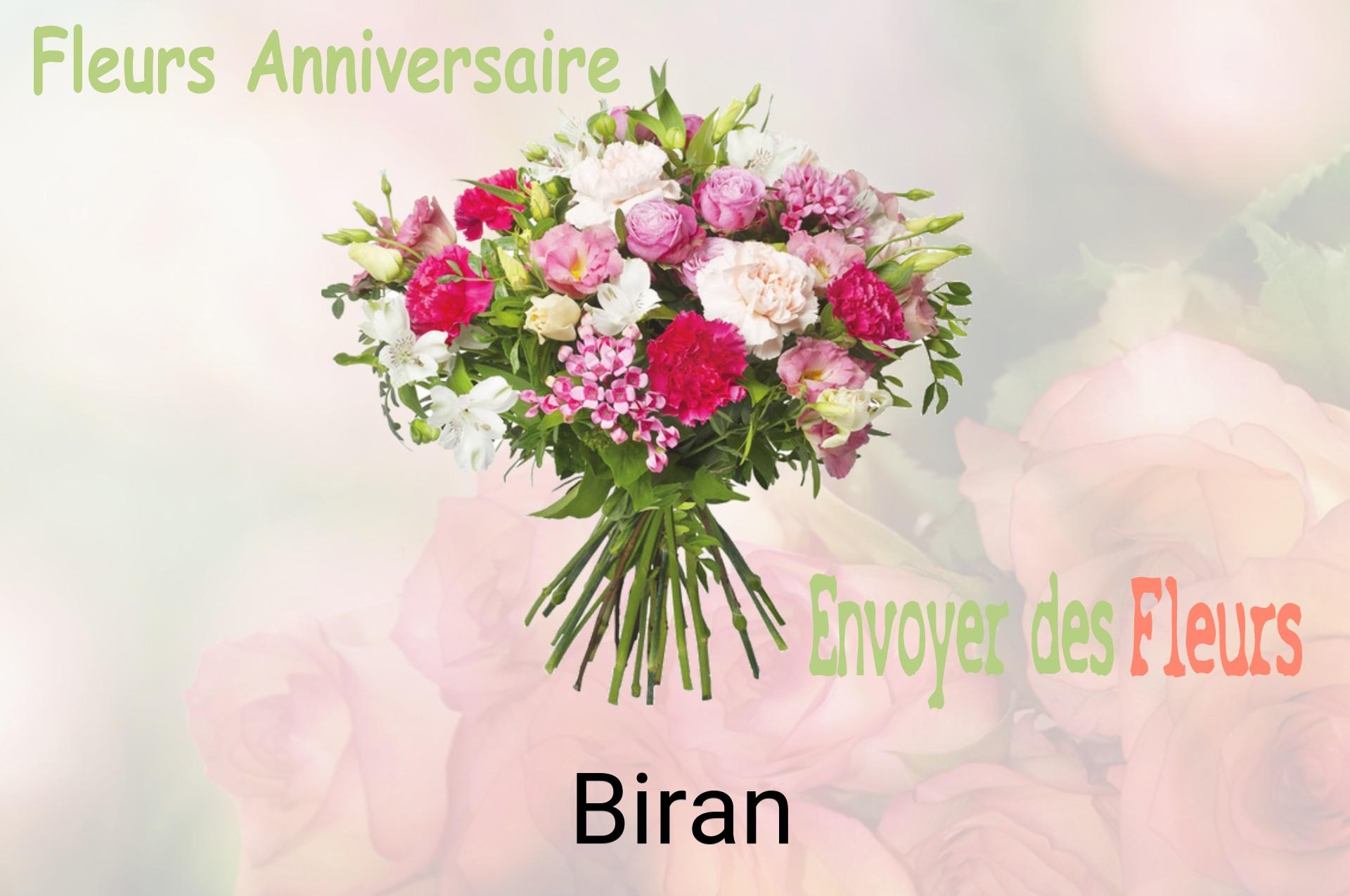 Bouquet de fleurs d’anniversaire livré à Biran